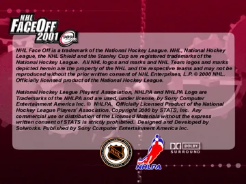 NHL FaceOff 2001 (US) screen shot title